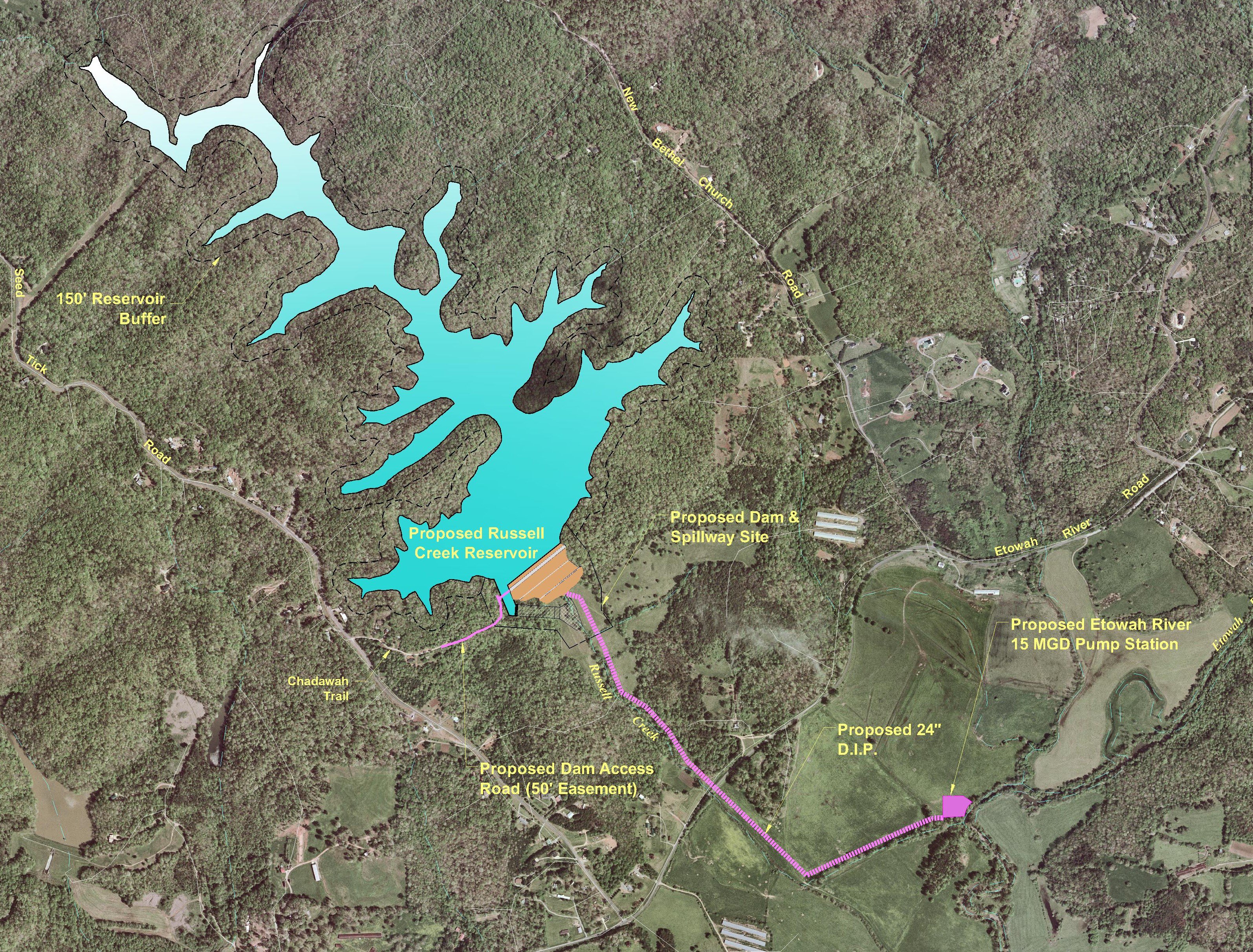 Etowah Reservoir map
