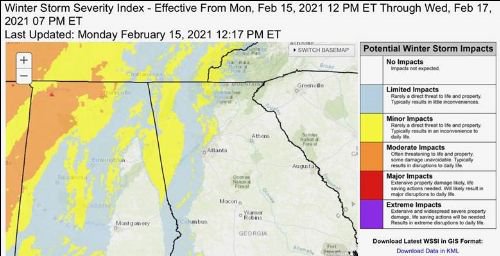 winter weather alert Feb 15