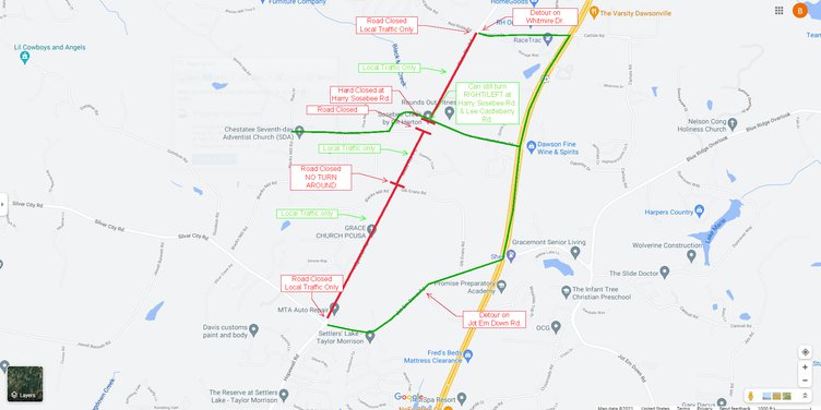 Lumpkin Campground  Road Closure 2021