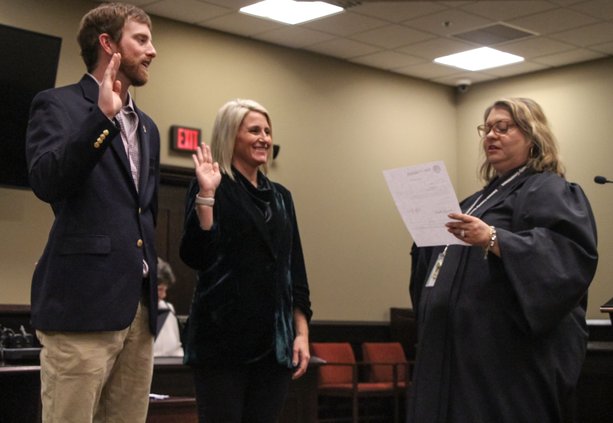 Stowers and Bruce swearing in 2022