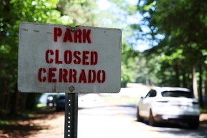 Park closure sign