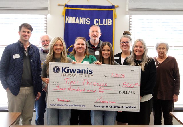 Kiwanis Club donates to a DCHS duo as they work toward opening a student-run clothing store